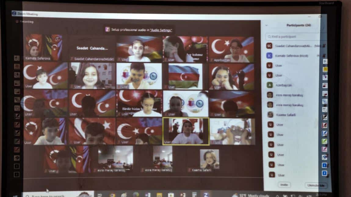 Azerbaycanlı Kardeş Okulumuzla Görüntülü Görüşme Yaptık
